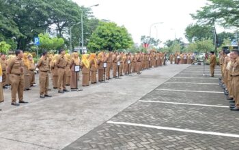 Apel pagi ASN Kota Padang, Selasa (7/4).