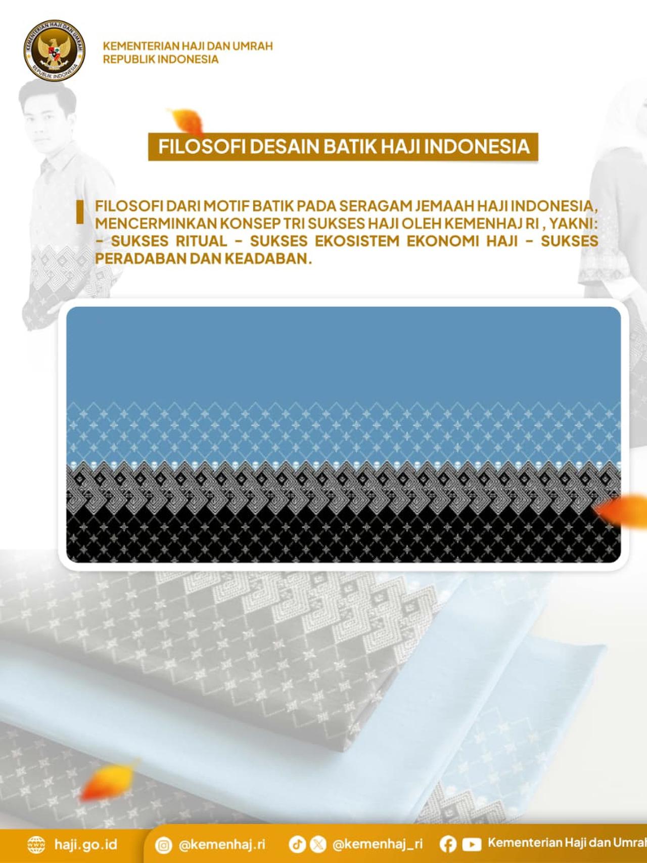 Filosofi Batik Jemaah Haji Indonesia 2026. (Foto: Dok. Kementerian Haji dan Umrah)