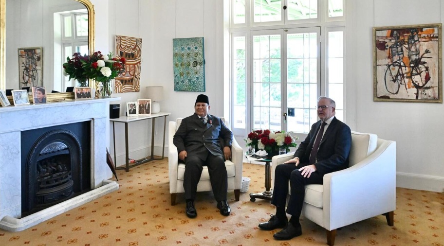 Pertemuan empat mata Presiden Prabowo Subianto dan PM Australia Anthony Albanese di Kirribilli House, Sydney, pada Rabu, 12 November 2025. (Foto: Dok. BPMI Setpres/Cahyo)