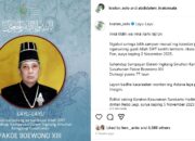 Tangkapan layar layu-layu atau pengumuman duka Sri Susuhunan Paku Buwana XIII meninggal dunia di akun @kraton_solo di Instagram.