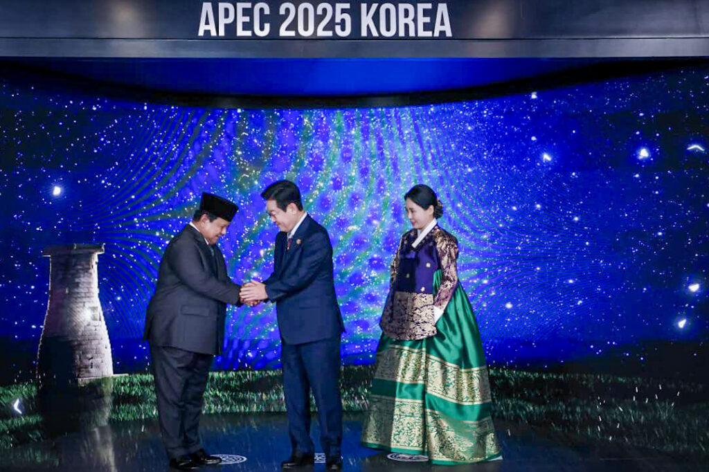 Presiden Prabowo Subianto menghadiri gala dinner KTT APEC 2025 di Hotel Lahan Select, Gyeongju, Korea Selatan. (Foto: Dok. BPMI Setpres)