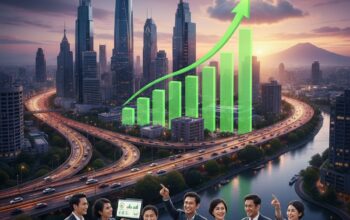 Ilustrasi AI Pertumbuhan Ekonomi Nasional/Gemini AI