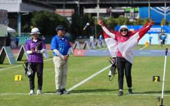 Atlet panahan putri Indonesia Diananda Choirunisa di SEA Games 2025 Thailand. (Sumber Foto: Herry/kemenpora.go.id)