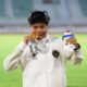 Dina Aulia meraih medali emas nomor lari gawang 100 meter putri di SEA Games Thailand 2025. ( Sumber Foto: Herry/kemenpora.go.id)