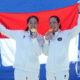 Petenis ganda putri Aldila Sutjiadi/Janice Tjen meraih emas di SEA Games 2025 Thailand. (Sumber Foto: Herry/kemenpora.go.id)