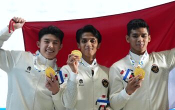 Kontingen Indonesia yang berhasil meraih medali emas di SEA Games 2025 Thailand. (Sumber Foto: Herry/kemenpora.go.id)