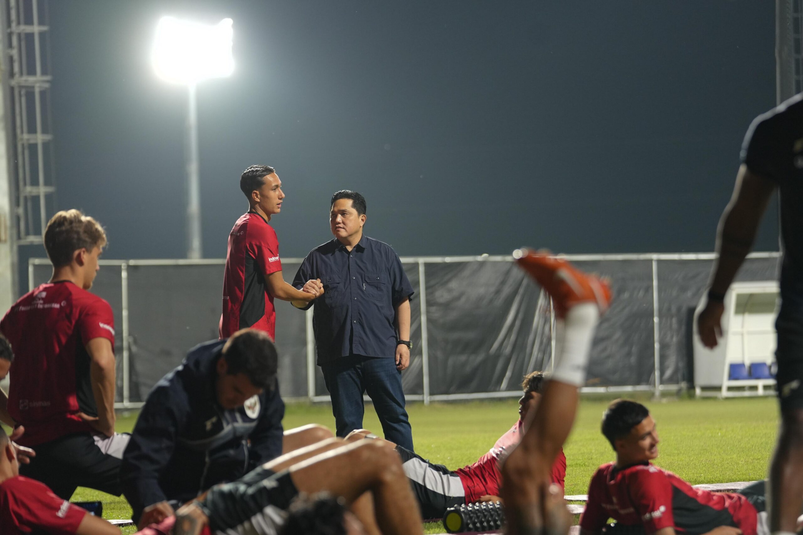 Ketua Umum PSSI Erick Thohir dan Timnas Indonesia. (Sumber Foto: pssi.org)