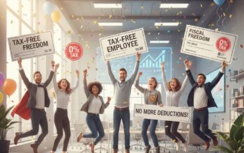 Ilustrasi AI pekerja sektor strategis dan padat karya yang bergaji maksimal Rp10 juta per bulan bebas pajak penghasilan/Gemini AI.