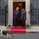 PM Inggris Keir Starmer mengenalkan Larry the Cat, Chief Mouser to the Cabinet Office sejak 2011 kepada Presiden Prabowo Subianto saat menggelar pertemuan di Kantor PM Inggris, Downing Street, Kota London, pada Selasa, 20 Januari 2026. (Foto: Dok. BPMI Setpres/Muchlis Jr)