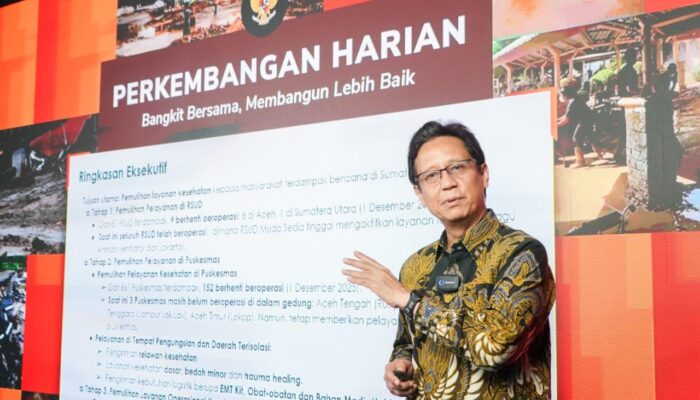 Menkes Klaim dari 152 Puskesmas Rusak Berat, Tinggal 3 Belum Beroperasi Pasca-Bencana Sumatera
