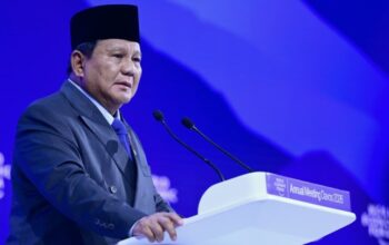 Presiden Prabowo Subianto menyampaikan pidato kunci pada World Economic Forum (WEF) Annual Meeting 2026 yang digelar pada Kamis, 22 Januari 2026, di Davos, Swiss. (Foto: Dok. BPMI Setpres/Muchlis Jr)
