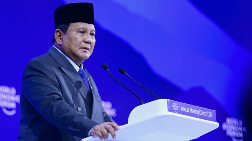 Presiden Prabowo Subianto menyampaikan pidato kunci pada World Economic Forum (WEF) Annual Meeting 2026 yang digelar pada Kamis, 22 Januari 2026, di Davos, Swiss. (Foto: Dok. BPMI Setpres/Muchlis Jr)