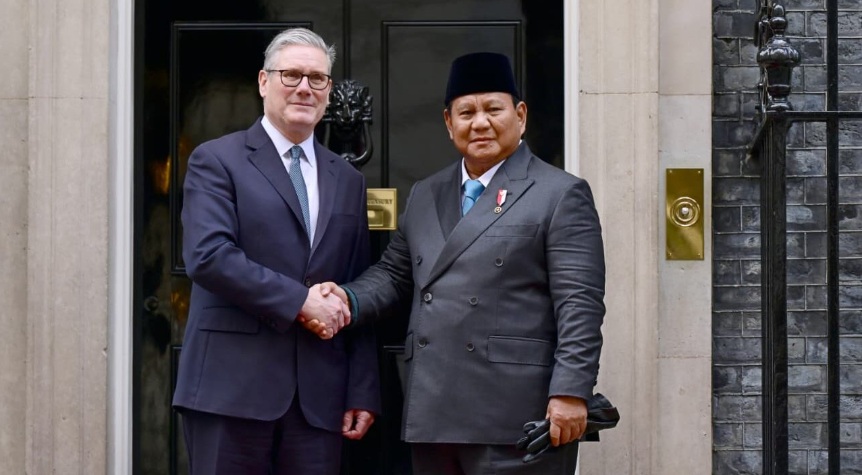 Presiden Prabowo Subianto menggelar pertemuan dengan PM Keir Starmer di Kantor PM Inggris, Downing Street, Kota London, pada Selasa, 20 Januari 2026. (Foto: Dok. BPMI Setpres/Muchlis Jr)