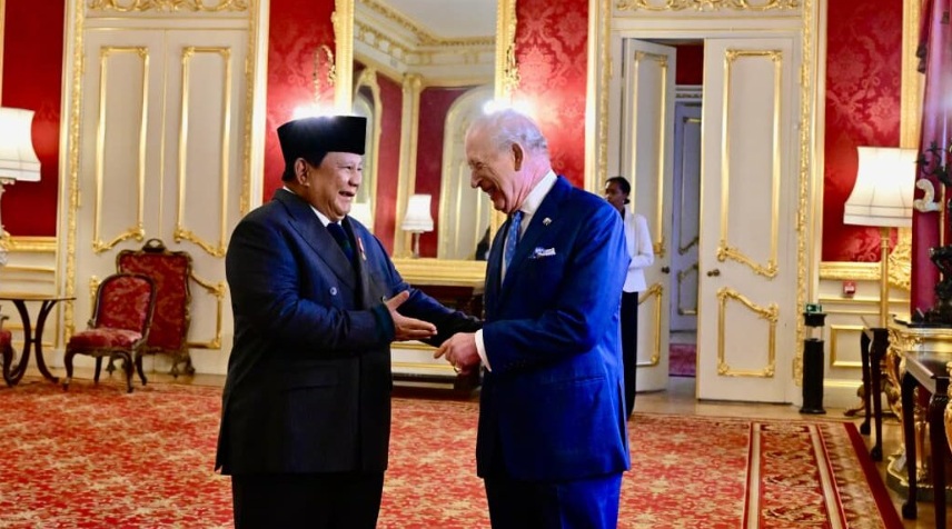 Presiden Prabowo Subianto dan Raja Charles III jelang Pertemuan Filantropi Konservasi Gajah Peusangan di Lancaster House, London, pada Rabu, 21 Januari 2026. (Foto: Dok. BPMI Setpres/Rusman)