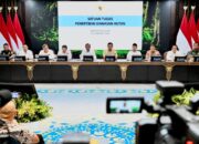 Konferensi Pers Satuan Tugas (Satgas) Penertiban Kawasan Hutan di Kompleks Istana Kepresidenan, Jakarta, pada Selasa, 20 Januari 2026. (Foto: BPMI Setpres/Cahyo)