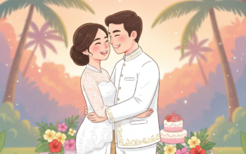 Ilustrasi pasangan menikah