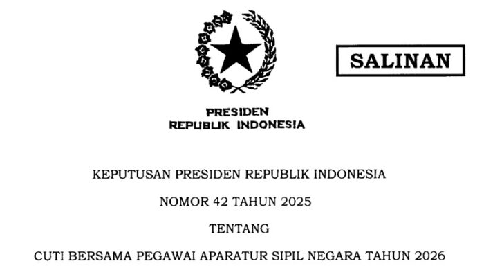Simak Cuti Bersama 2026 untuk ASN, Catat Tanggalnya