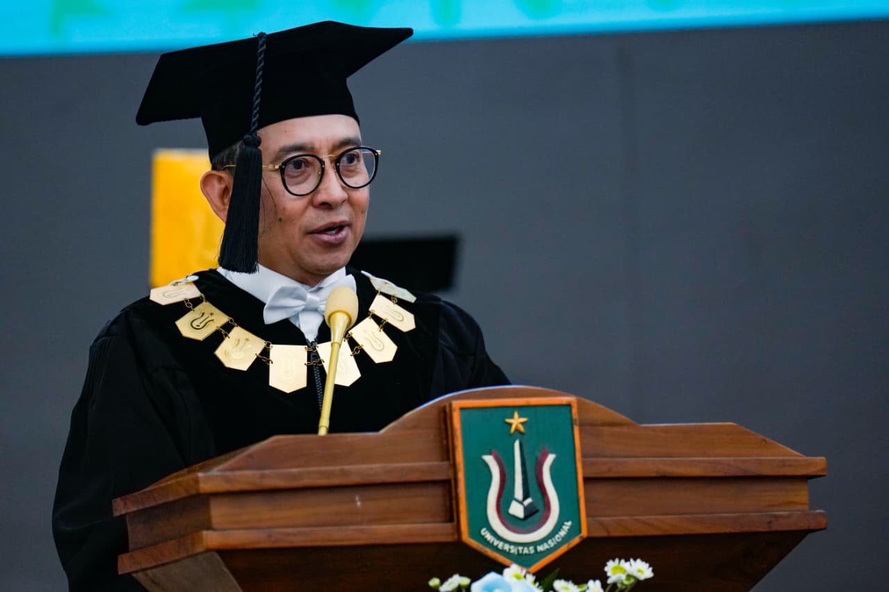 Universitas Nasional mengukuhkan Menteri Kebudayaan Fadli Zon sebagai Profesor Kehormatan dalam Sidang Terbuka Senat Akademik di Auditorium Universitas Nasional, Jakarta, Rabu, 11 Februari 2026. (Foto: Dok. Humas Kemenbud)