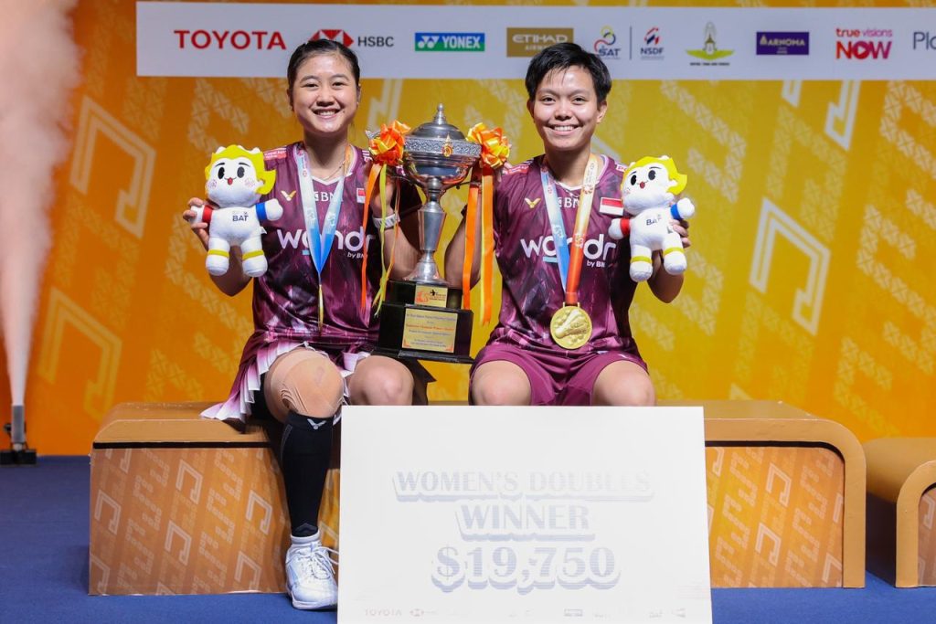 Amallia Cahaya Pratiwi/Siti Fadia Silva Ramadhanti menyabet juara ganda putri di Thailand Masters 2026. (Foto: Dok. Humas PBSI)