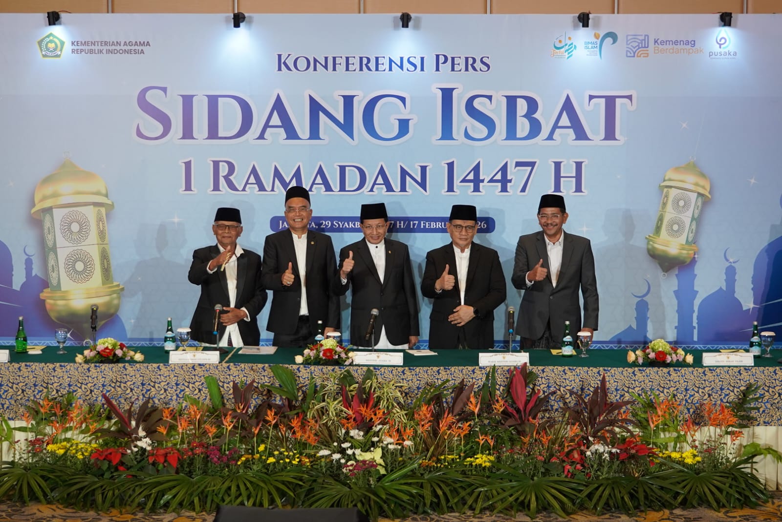 Konferensi Pers Sidang Isbat Penetapan 1 Ramadhan 1447 Hijriah. (Foto: Dok. Humas Kemenag/Rahadian Bagaskara)