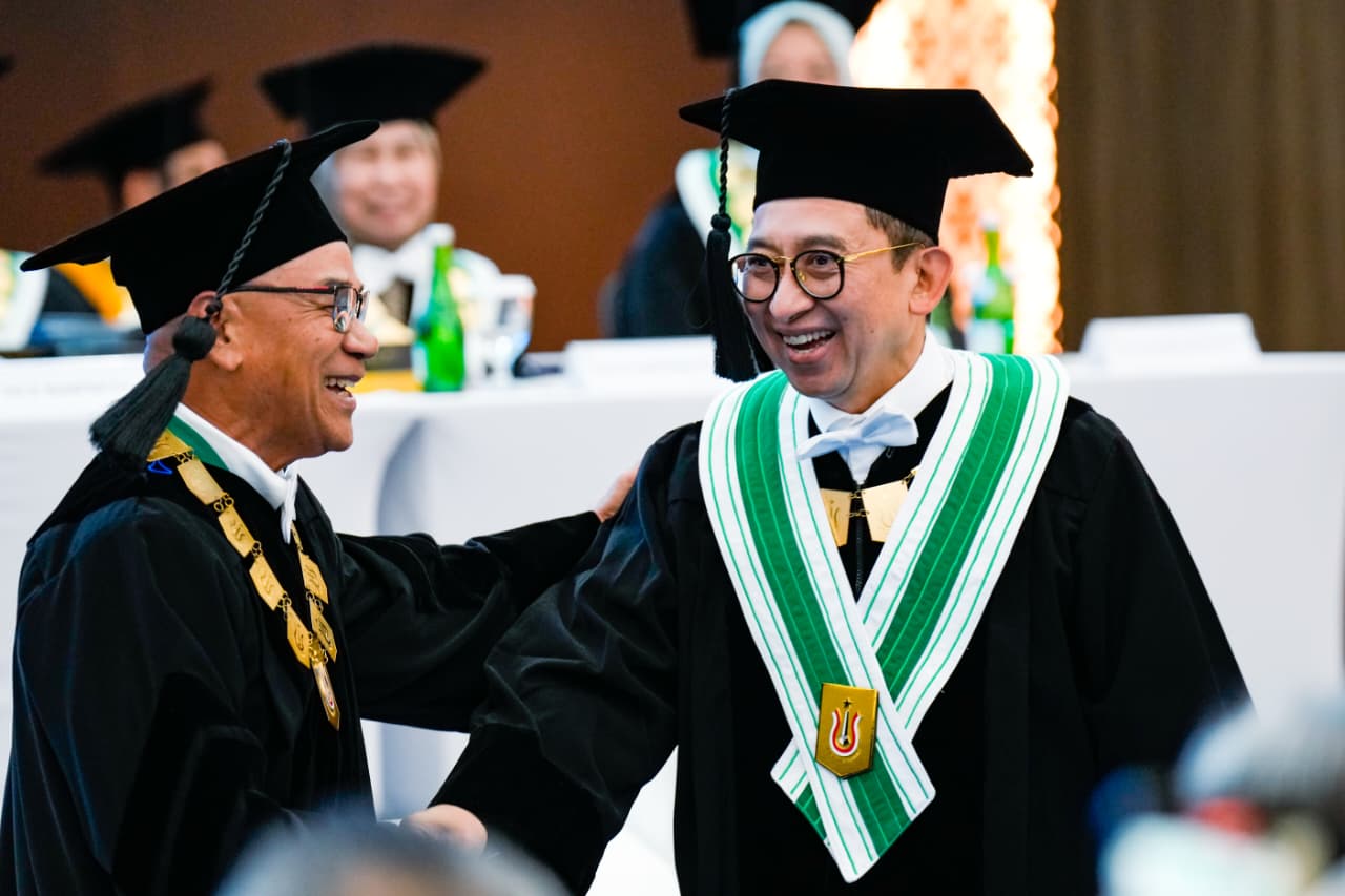 Universitas Nasional mengukuhkan Menteri Kebudayaan Fadli Zon sebagai Profesor Kehormatan dalam Sidang Terbuka Senat Akademik di Auditorium Universitas Nasional, Jakarta, Rabu, 11 Februari 2026. (Foto: Dok. Humas Kemenbud)