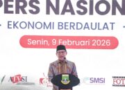 Menko PM Muhaimin Iskandar menghadiri puncak peringatan Hari Pers Nasional (HPN) 2026 di Kawasan Pusat Pemerintahan Provinsi Banten (KP3B), Curug, Kota Serang, Banten, Senin (9/2/2026). (Foto: Dok. Humas Kemenko PM)