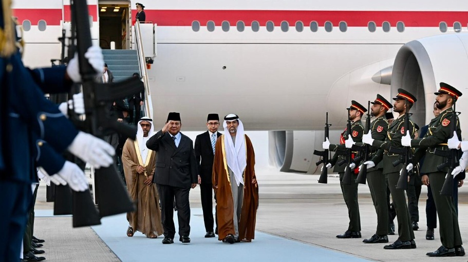 Presiden Prabowo Subianto melanjutkan rangkaian kunjungan kenegaraan ke Persatuan Emirat Arab (PEA) pada Rabu, 25 Februari 2026. (Foto: Dok. BPMI Setpres/Cahyo)