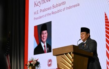 Presiden Prabowo Subianto menyampaikan sambutannya pada Gala Iftar Dinner Business Summit di US Chamber of Commerce, Washington DC, Amerika Serikat, pada Rabu, 18 Februari 2026. (Foto: Dok. BPMI Setpres/Cahyo)