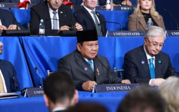 Presiden Prabowo menghadiri Inaugural Meeting of Board of Peace atau pertemuan perdana Dewan Perdamaian di Washington DC, AS, Kamis, 19 Februari 2026. (Sumber Foto: prabowosubianto.com)