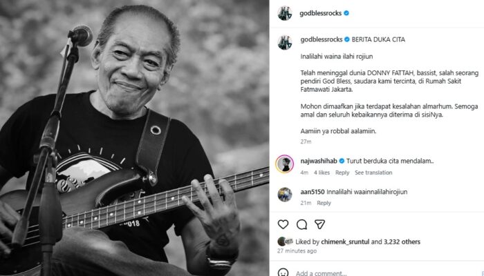 Kabar Duka, Donny Fattah Basis God Bless Meninggal Dunia